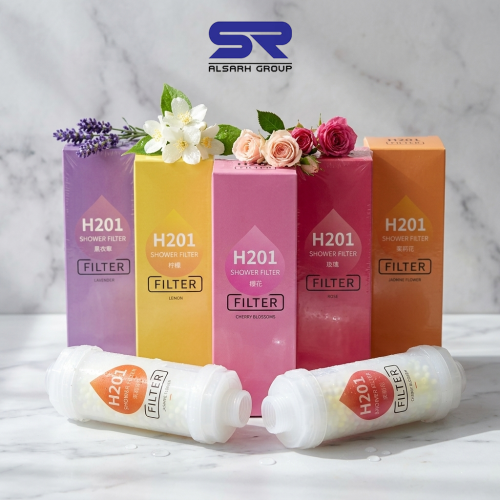 Shower water purification filter set 5 pieces different scents
