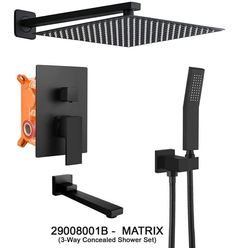 طقم دش كامل الماني (3 خط ) لون اسود ضمان 10 سنوات...
