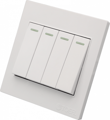 مفتاح كهرباء رباعى ألوان متعددة توفل