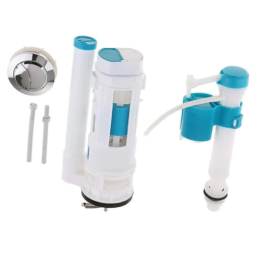 Complete siphon set, short Western toilet, press o...