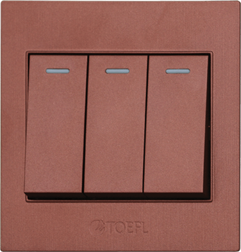 مفتاح كهرباء ثلاثى ألوان متعدده توفل