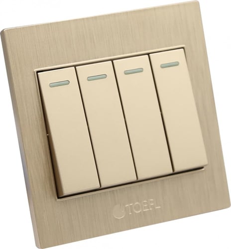 مفتاح كهرباء رباعى ألوان متعددة توفل