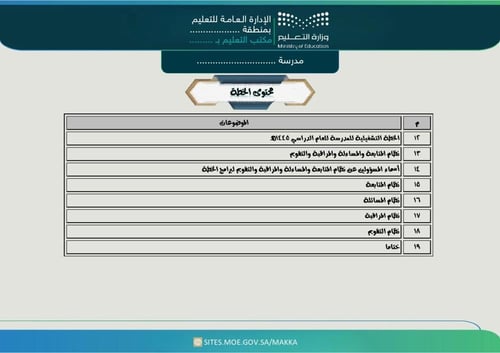 الخطة التشغيلية - ثانوي