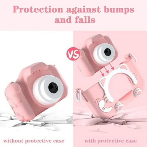 كاميرا اطفال رقمية لون وردي