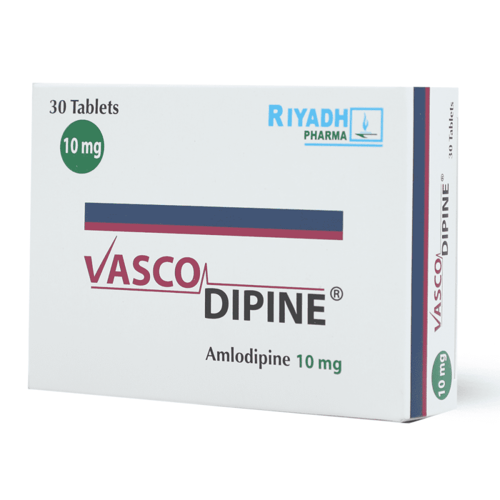 فاسكوديبين 10 مجم، يقلل من ضغط الدم، ويحمي من مضاع...