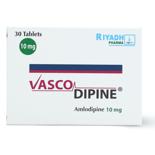 فاسكوديبين 10 مجم، يقلل من ضغط الدم، ويحمي من مضاع...