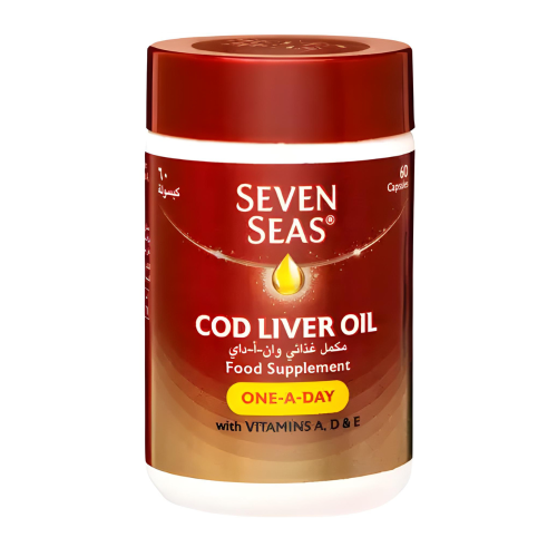 زيت كبد سمك القد من سفن سيز، مكمل اوميجا 3 لدعم ال...