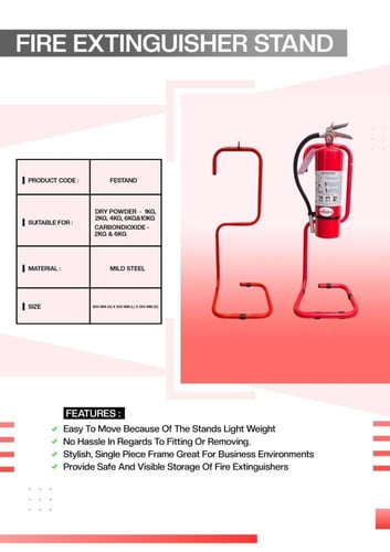 حامل طفاية حريق - متنقل وسهل الاستخدام