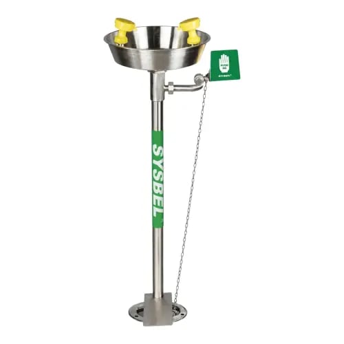 SYSBEL WG7033F — محطة غسيل عين ووجه على قاعدة ثابت...