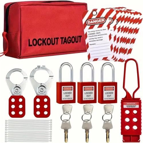 طقم قفل وعزل كهربائي صناعي – مجموعة Lockout Tagout...