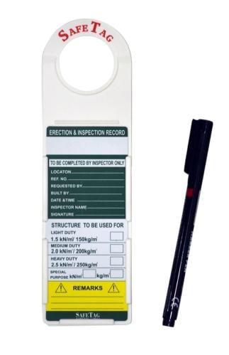 بطاقة | كارت فحص السقالات SAFE TAG | نظام تسجيل وف...