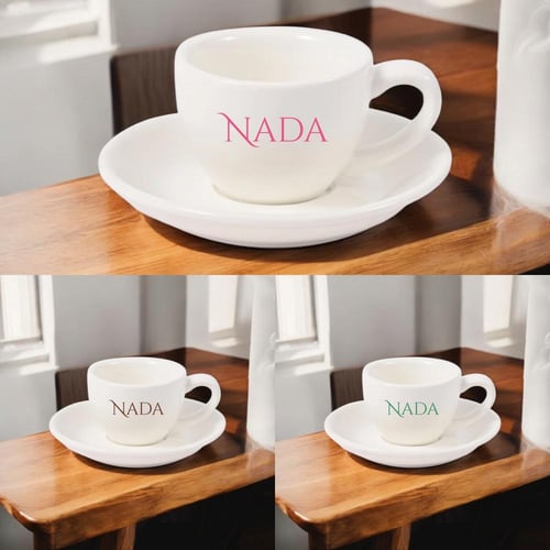 كوب إسبريسو ابيض بحفر أسم