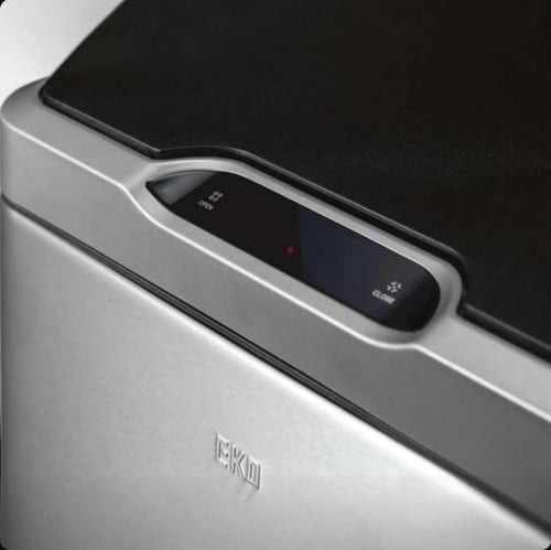 سلة مهملات EKO مستطيل ذكي ستيل فضي 30لتر EK92782