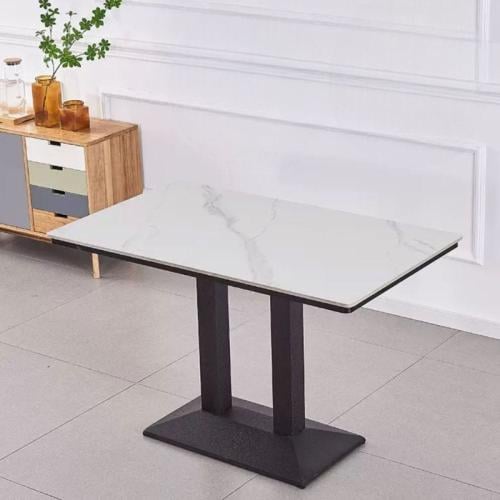 طاولة طعام سيراميك مستطيل ابيض WHITE3359
