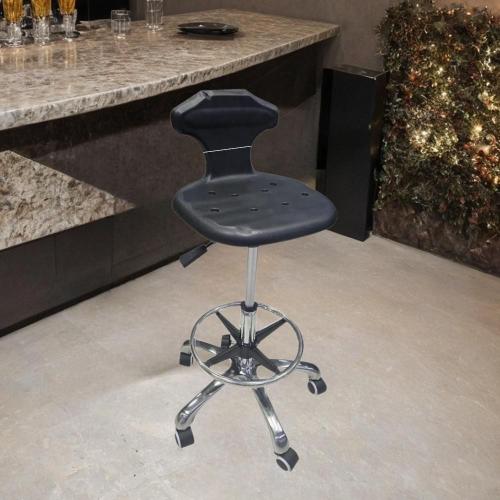 كرسي كاشير هيدروليك بمقعد بلاستيك بظهر CH28-1BL