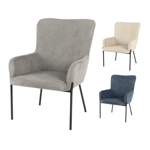 كرسي كافية وضيافة واسترخاء قماش ازرق غامق F-865BLU...