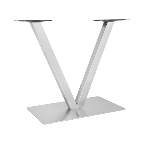 قاعدة طاولة طعام V مزدوج استانليس استيل بقاعدة مست...