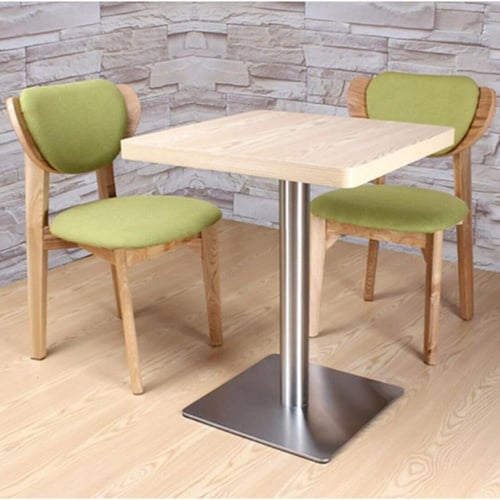 قاعدة طاولة طعام استانليس ستيل مربع فضي GWD1264S