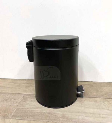 سلة مهملات EKO دائري اسطواني بدعاسة ستيل اسود 5لتر...
