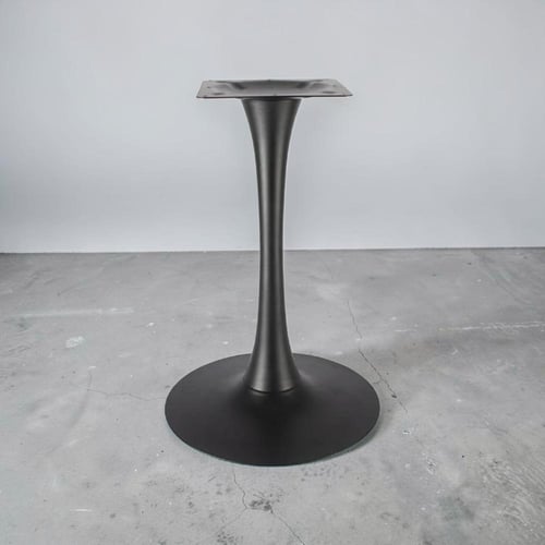 قاعدة طاولة طعام معدن دائري اسطواني مقوس لون اسود...