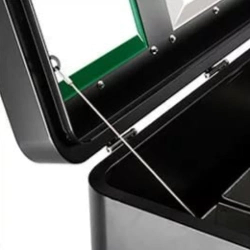 سلة مهملات خارجية ستيل اسود 3 فتحات RB25