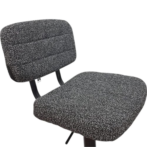 كرسي بار قماش اسود و قاعدة هيدروليك اسود