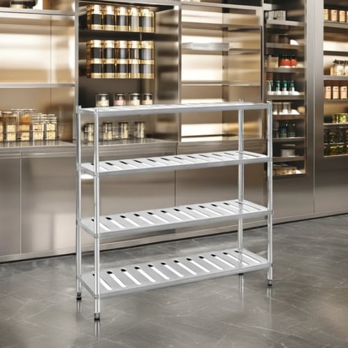 رفوف تخزين ستيل مفرز 4 ادوار يتحمل كل رف 110كجم مق...