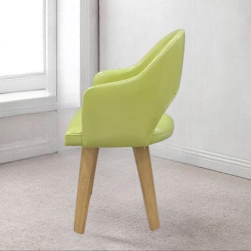 كرسي طعام وكافية خشب اسود مع جلد ابيض GWD1388