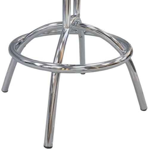 كرسي بار وكاشير ثابت غير متحرك من الكروم مع مقعد د...