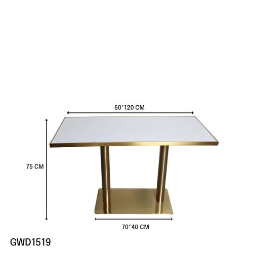 طاولة طعام وكافيه فاخرة مستطيلة 120CM×60CM قاعدة س...