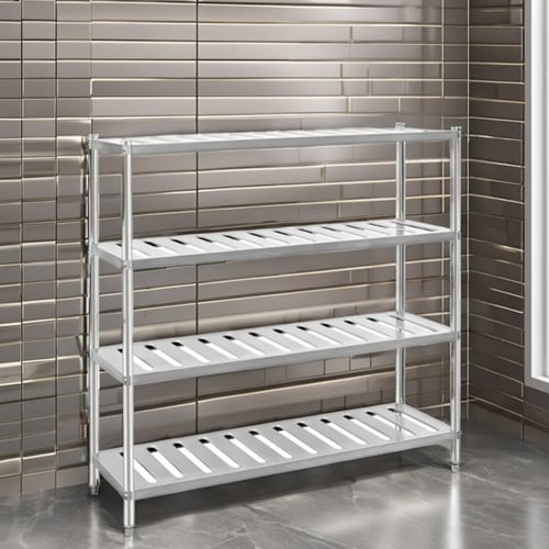 رفوف تخزين ستيل مفرز 4 ادوار يتحمل كل رف 110كجم مق...