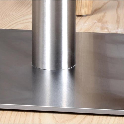 قاعدة طاولة طعام استانليس ستيل مربع فضي GWD1264S