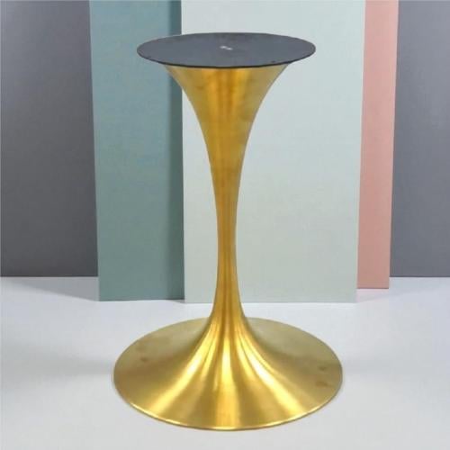 قاعدة طاولة طعام استانليس استيل ذهبي دائري اسطواني...