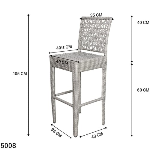 طقم طاولة طعام بار خارجي سطح قزاز مربع مع 4 كراسي...