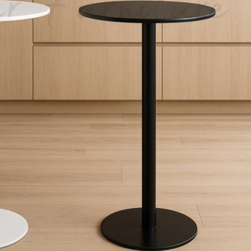قاعدة طاولة بار كوفي و طعام دائرية مرتفعة لون اسود...