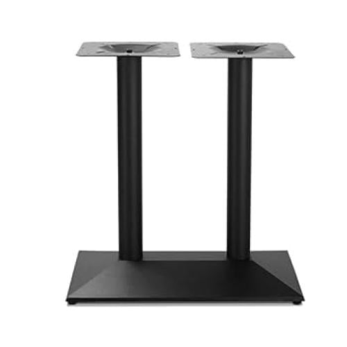 قاعدة طاولة طعام مزدوج اسود بعامود دائري وبقاعدة م...