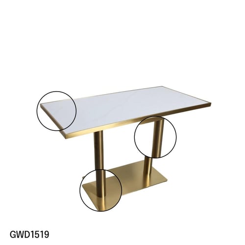 طاولة طعام وكافيه فاخرة مستطيلة 120CM×60CM قاعدة س...