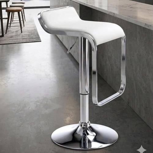 كرسي بار مقعد جلد قاعدة هيدروليك FF-RT-3023WHITE