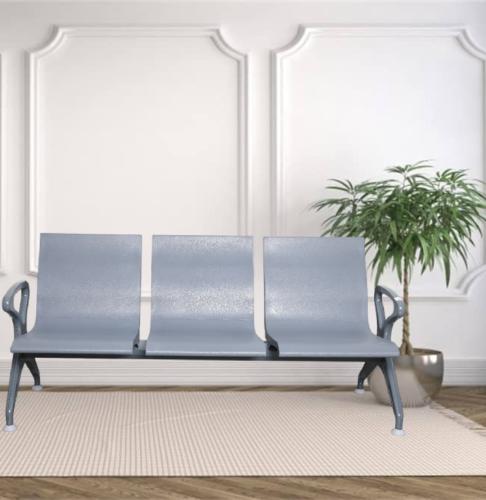 كرسي انتظار فايبر رمادي 3مقاعد بقاعدة فايبر رمادي...