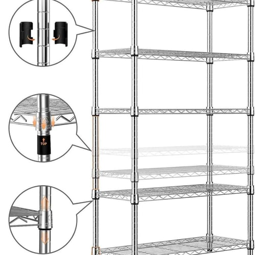 رفوف تخزين ستيل 4 ادوار يتحمل كل رف 250كجم مقاس 60...