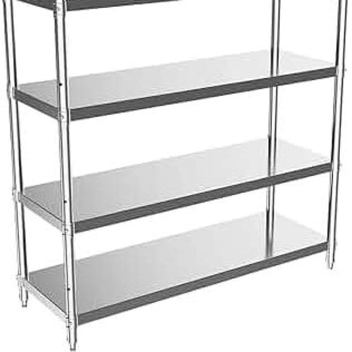 رفوف تخزين ستيل سادة 4 ادوار يتحمل كل رف 110كجم مق...