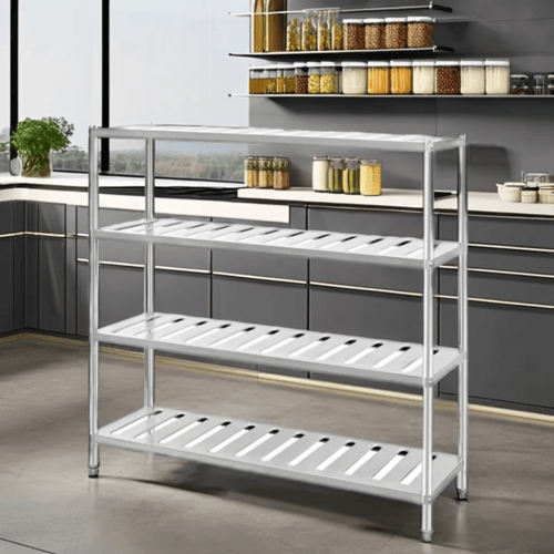 رفوف تخزين ستيل مفرز 4 ادوار يتحمل كل رف 110كجم مق...