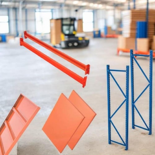 رفوف تخزين حديد 4 ادوار يتحمل كل رف 500كجم مقاس 60...