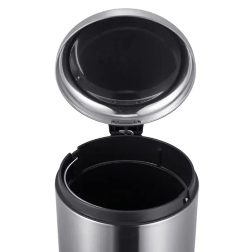 سلة مهملات EKO دائري اسطواني بدعاسة ستيل فضي 20لتر...