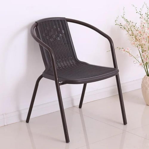 طقم طاولة طعام خارجي 60CM و 2 كراسي حديد مع بلاستي...