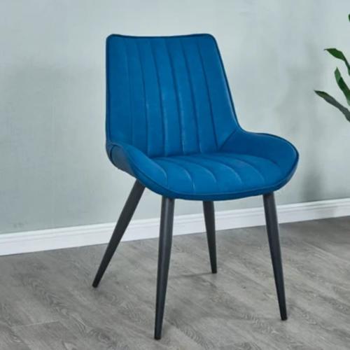 كرسي طعام و كافيه جلد ازرق IEASYS2BLUE