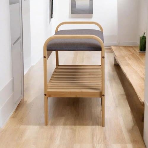 جزامة خشب مع مقعد قماش GWD1434