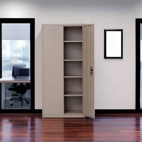 دولاب ملفات مكتبي حديد 2 ابواب 5ارفف مقاس 185×85×4...