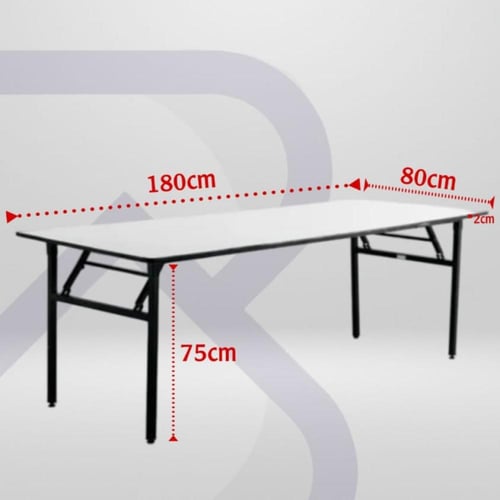 طاولة خشب للمناسبات مستطيل ابيض قابلة للطي بالكامل...
