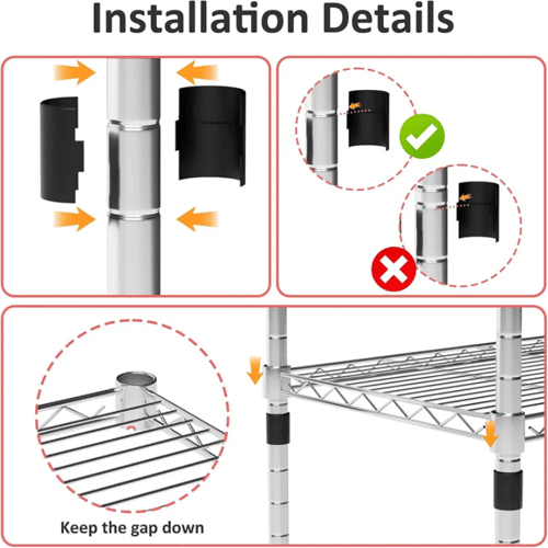رفوف تخزين ستيل 4 ادوار يتحمل كل رف 250كجم مقاس 60...